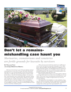 Don-t let a remains-mishandling case haunt you