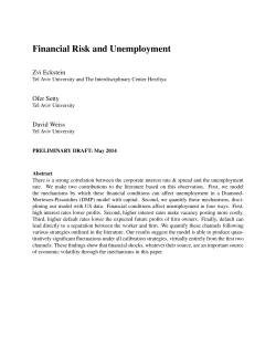 Financial Risk and Unemployment