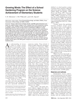 Growing Minds: The Effect of a School
