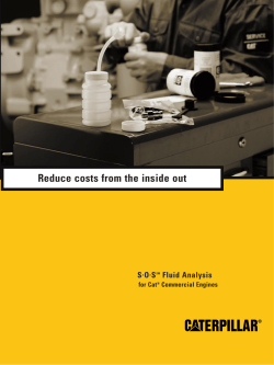 Cat SOS Fluid Analysis for Commercial Engines Brochure
