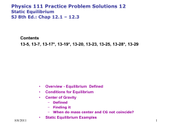Physics 111: Problem Set 13, Chapter 13