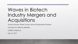 Waves in Biotech Industry Mergers and Acquisitions