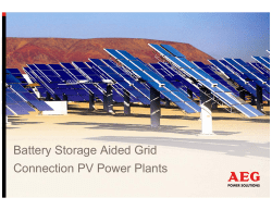 Battery Storage Aided Grid Connection PV Power Plants