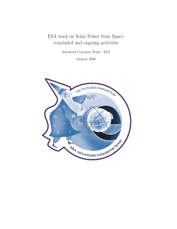 ESA work on Solar Power from Space: concluded and ongoing