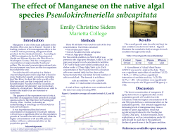 The effect of Manganese on the native algal species