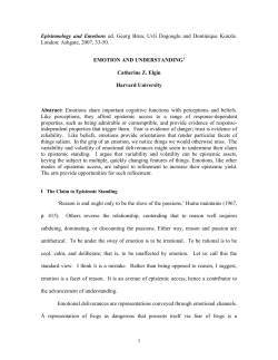 emotion and understanding - Catherine Z. Elgin