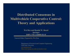 Distributed Consensus in Multivehicle Cooperative Control: Theory