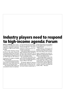 Industry players need to respond to highincome