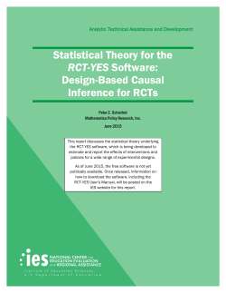 Statistical Theory for the RCT-YES Software: Design