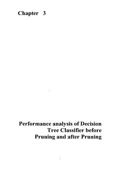 Chapter 3 Performance analysis of Decision Tree