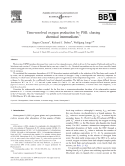 Time-resolved oxygen production by PSII