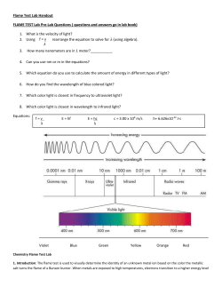 Flame Test Lab Handout FLAME TEST Lab Pre