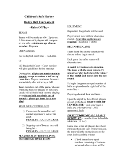 Dodgeball rules redux - Children`s Safe Harbor