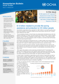$1.6 billion needed to provide life-saving assistance and protection
