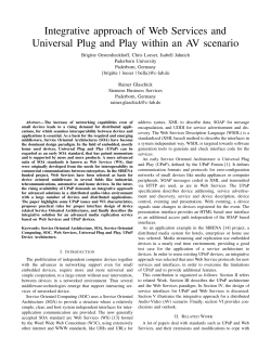 Integrative approach of Web Services and Universal Plug and Play
