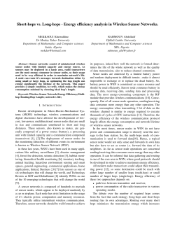 Short-hops vs. Long-hops - Energy efficiency analysis in Wireless