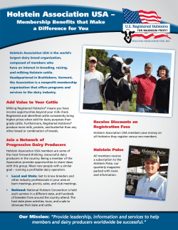 Holstein Association USA &ndash; Membership Benefits that Make a