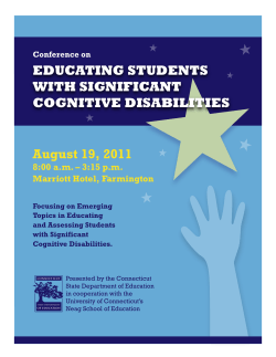 EDUCATING STUDENTS WITH SIGNIFICANT COGNITIVE