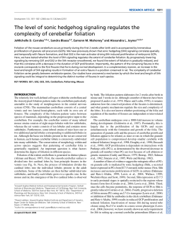 The level of sonic hedgehog signaling regulates the complexity of