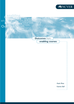enabling enabling courses Outcomes from Outcomes Outcomes