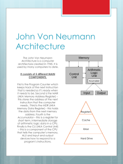 John Von Neumann Architecture
