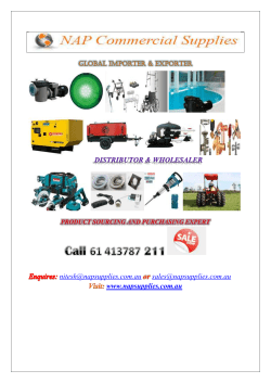 Brouchers - NAP Commercial Supplies