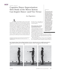 Cognitive Dance Improvisation: How Study of the