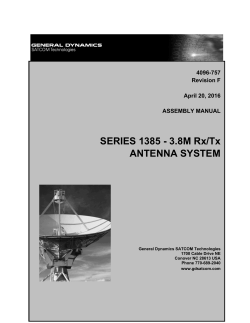 SERIES 1385 - 3.8M Rx/Tx ANTENNA SYSTEM