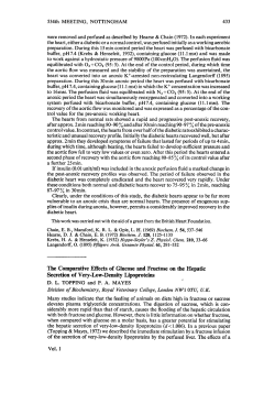 The Comparative Effects of Glucose and Fructose on the Hepatic