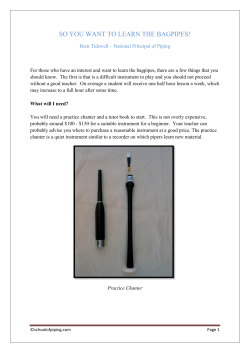 so you want to learn the bagpipes!