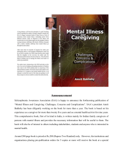 Mental Illness and Caregiving - Schizophrenia Awareness Association