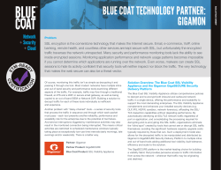 BLUE COAT TECHNOLOGY PARTNER: GIGAMON