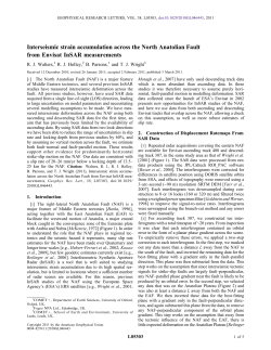 Interseismic strain accumulation across the North Anatolian Fault