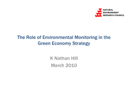 The Role of Environmental Monitoring in the Green Economy Strategy