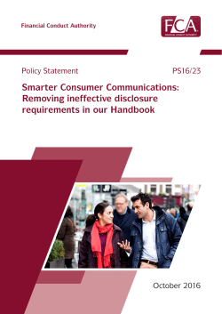 PS16/23: Smarter Consumer Communications: Removing