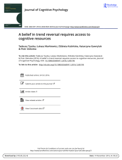 A belief in trend reversal requires access to cognitive resources