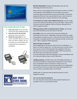 Bay Port State Bank will begin offering debit cards with chip