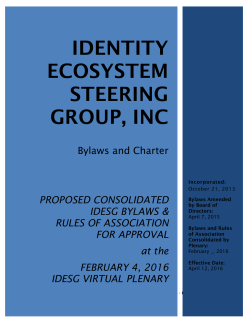 IDESG Proposed Bylaws Jan 2016