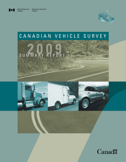 Canadian Vehicle Survey &mdash; 2009 Summary Report