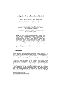 A Cognitive Perspective on Spatial Context