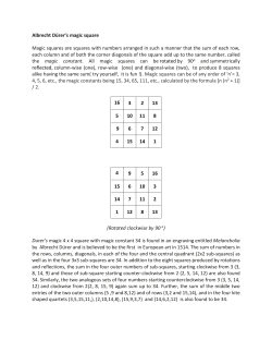 Albrecht-Durer`s magic square