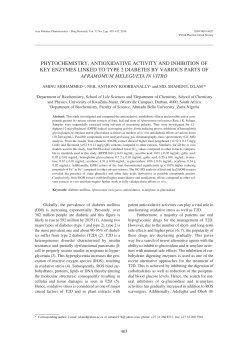 phytochemistry, antioxidative activity and inhibition of key enzymes