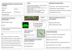 Lets Play! Games and Video Games 3P Autumn 1
