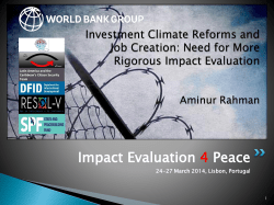 Investment Climate Reforms and Job Creation