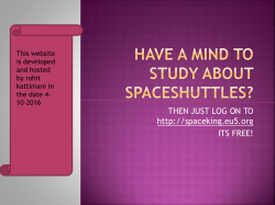 Have A MIND TO STUDY ABOUT SPACESHUTTLES?