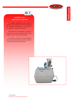 automatic poly- electrolyte plant pap