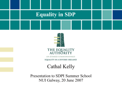 A Strategy for Equality - School Development Planning Initiative