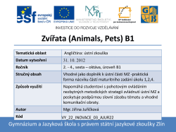 B1 - Gymn&aacute;zium a Jazykov&aacute; &scaron;kola s pr&aacute;vem st&aacute;tn&iacute; jazykov&eacute; zkou&scaron;ky