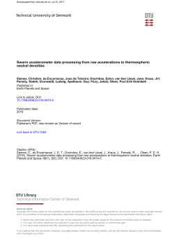 Swarm accelerometer data processing from raw