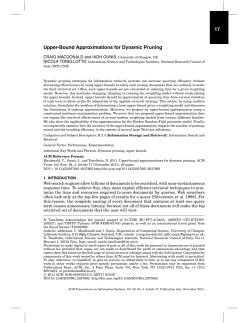 Upper-bound approximations for dynamic pruning
